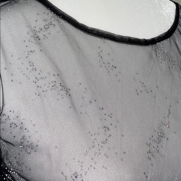 TOPSHOP Crystal Embellished Sheer Mesh Top - Picture 11 of 13